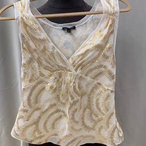 The Limited beautiful gold and cream tank size M
